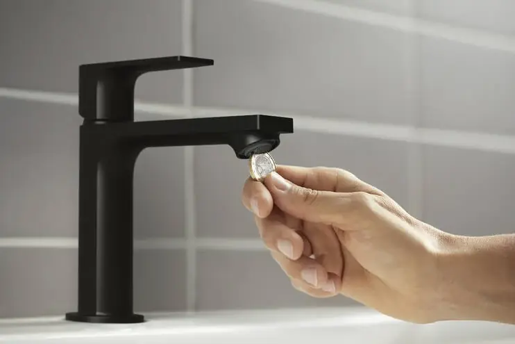 Economico Hansgrohe Rebris E Miscelatore Lavabo 110 Coolstart Con Piletta Nero Opaco 72559670