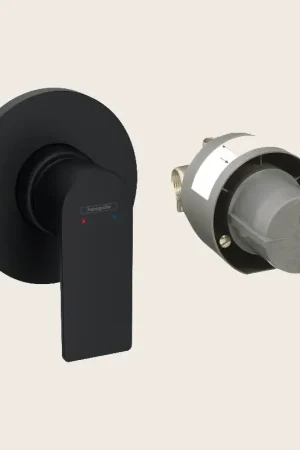 Reso Gratuito Hansgrohe Rebris E Miscelatore doccia con corpo Incasso a muro Nero Opaco 72658670