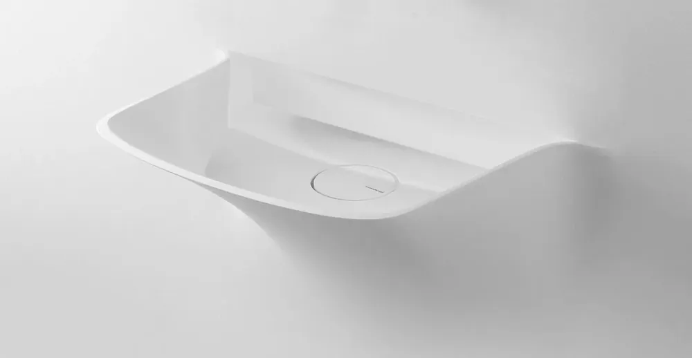 Ultime Pezzi Antonio Lupi Design Soffio Lavavo Da Incasso Parete In Corian Bianco