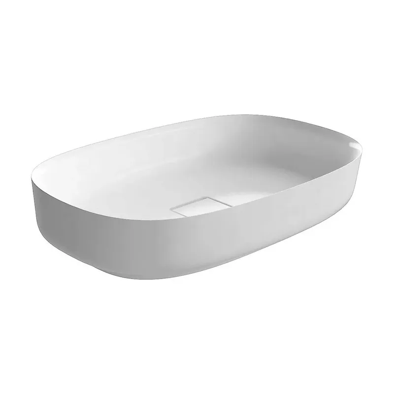 Antonio Lupi Bolomood63 Lavabo 63x40 In Flumood Bianco Lucido Esclusivo