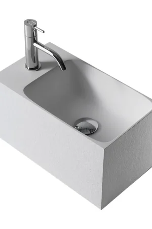 Antonio Lupi Calco Lavamani 25x45 In Flumood Texture Bianco Nuova Collezione