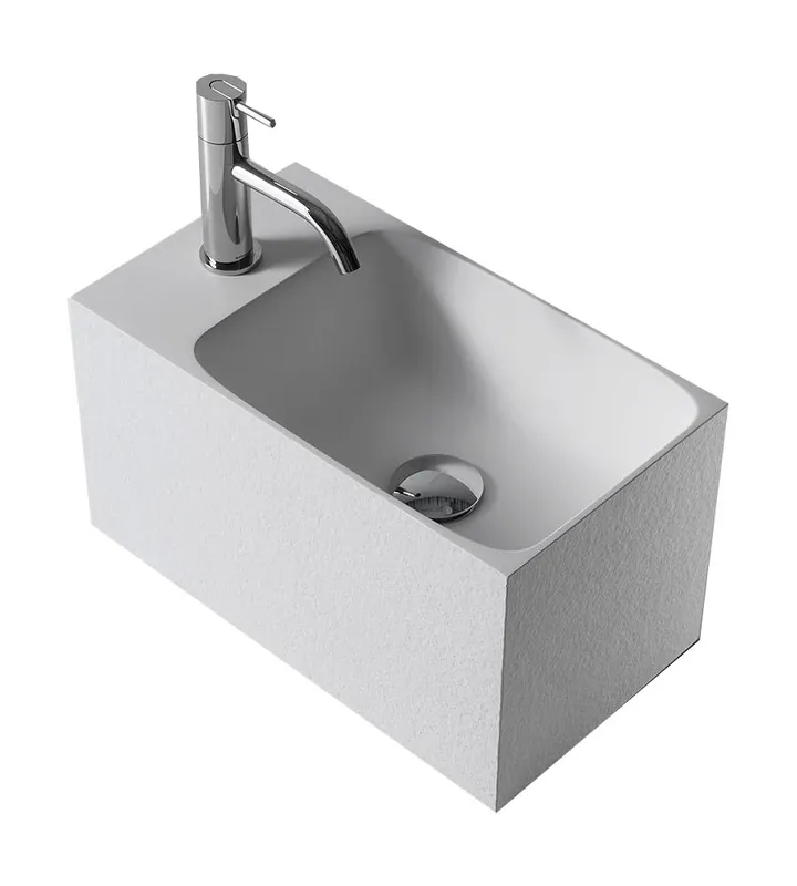 Antonio Lupi Calco Lavamani 25x45 In Flumood Texture Bianco Nuova Collezione