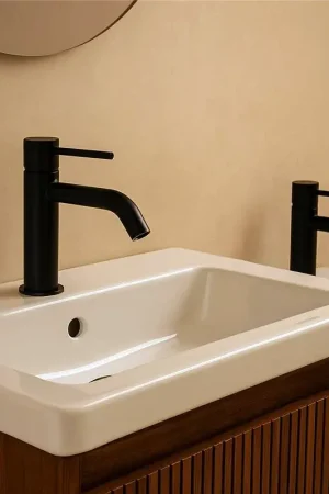 Teorema Jabil 25 Coppia Miscelatori Lavabo E Bidet scarico Click Clack Nero Opaco Solo Oggi