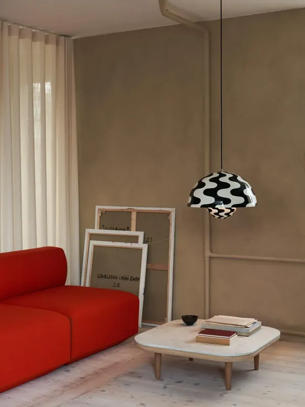 &Tradition Flowerpot Vp2 Lampadario A Sospensione Black&White Prezzo Di Fabbrica