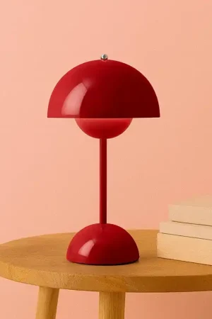 Popolare &Tradition Flowerpot VP9 Lampada ricaricabile da interno vermilion red