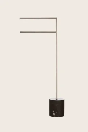 Must-Have Bertocci Carrarino Piantana Portasciugamani Nichel Matt e Marmo Nero Marquinia