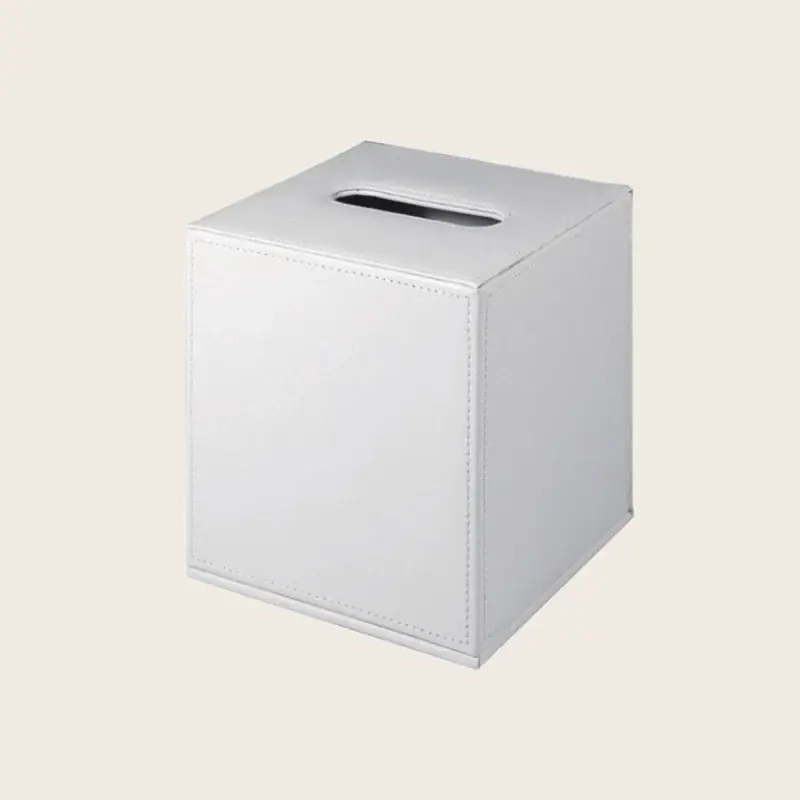Colombo Black&White Porta Fazzoletti in Ecopelle Bianco B9204 Reso Gratuito