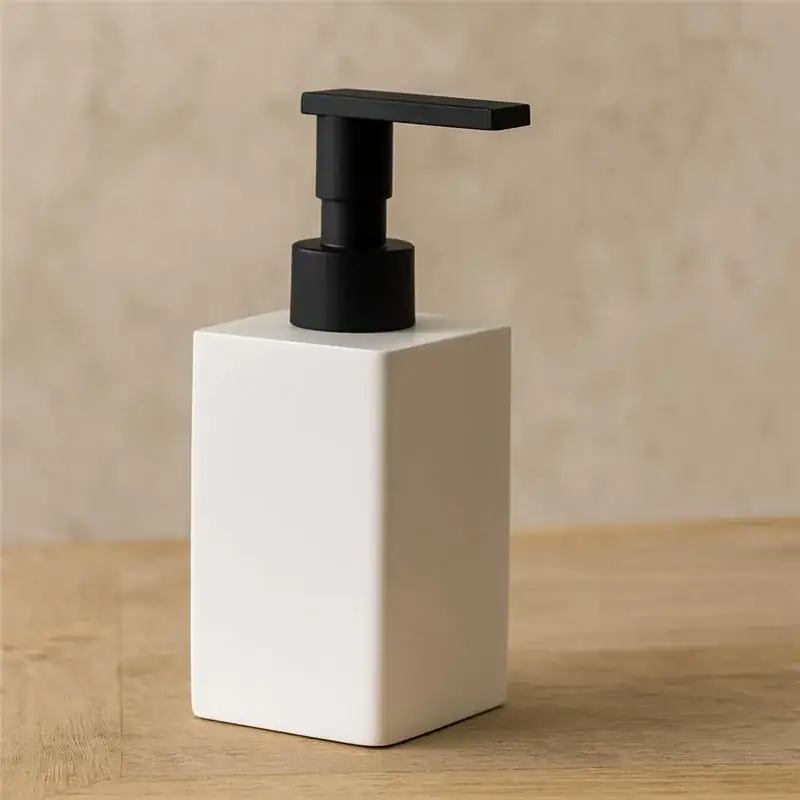 Bertocci Fly Dispenser Sapone Liquido In Resina Bianca Con Pompetta Nera Prezzo Basso
