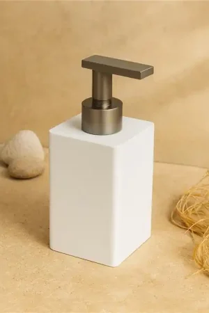 Bertocci Fly Dispenser Sapone In Resina Bianca nichel matt Prezzo Di Fabbrica