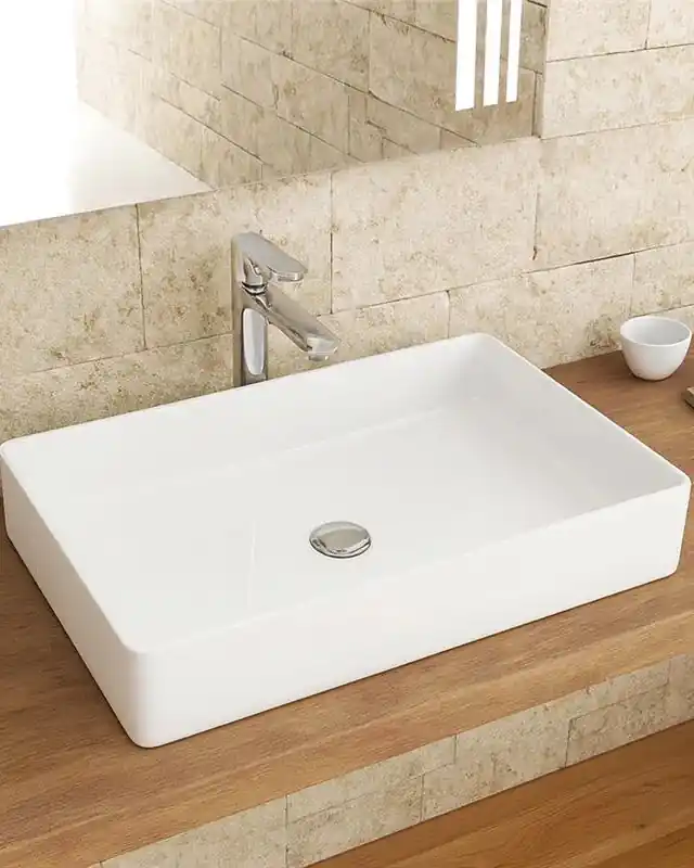 Novità Lavabo 60x40 Da Appoggio Rettangolare In Porcellana Bianco New Line Xr2