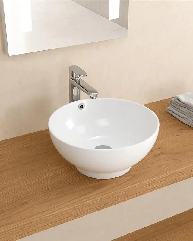Prezzo Di Fabbrica Ciotola 40 Cm Da Appoggio In Porcellana Bianco New Line Catino