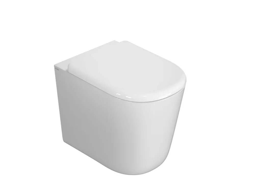 Globo Lalita Vaso Senza Brida Filo Parete A Pavimento Senza Sedile In Ceramica Bianco Lucido Super Prezzo