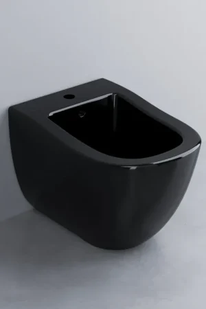 A Buon Prezzo Cielo Fluid Bidet Monoforo A Pavimento In Ceramica Nero Lucido