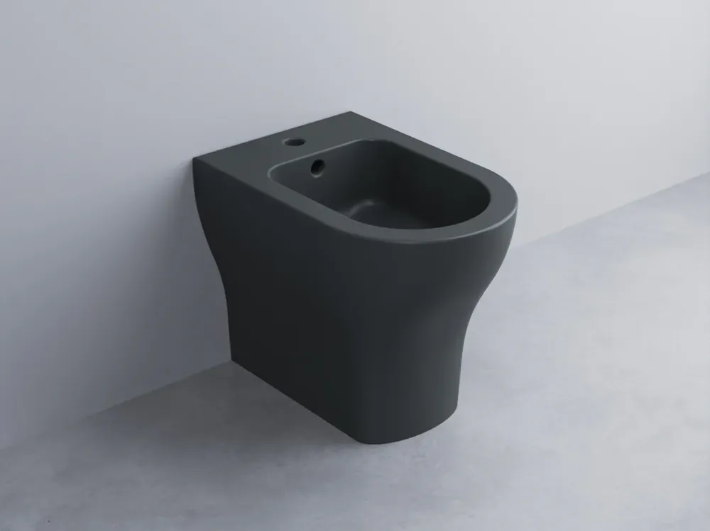 Cielo Enjoy Bidet Filo Muro A Pavimento 53x35 Monoforo Basalto Nuova Collezione