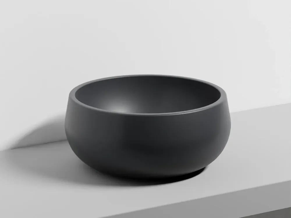 Cielo Tino bacinella 43 cm lavabo da appoggio senza troppopieno in ceramica lavagna Prezzo Conveniente