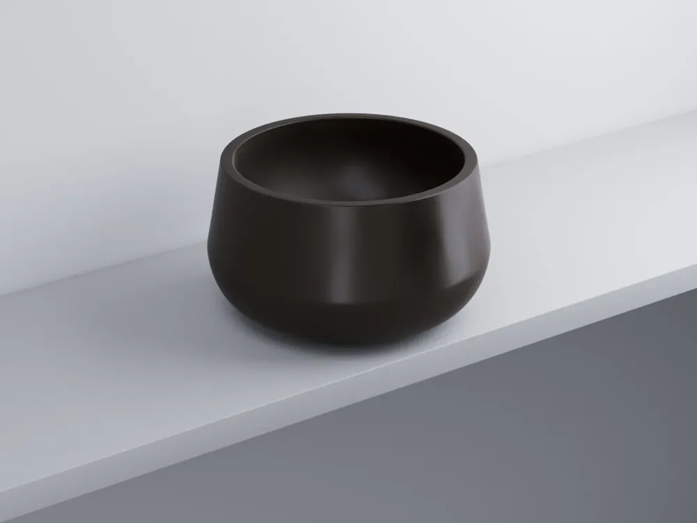 Spedizione Espresso Cielo Tina bacinella 45 cm lavabo da appoggio senza troppopieno in ceramica lavagna