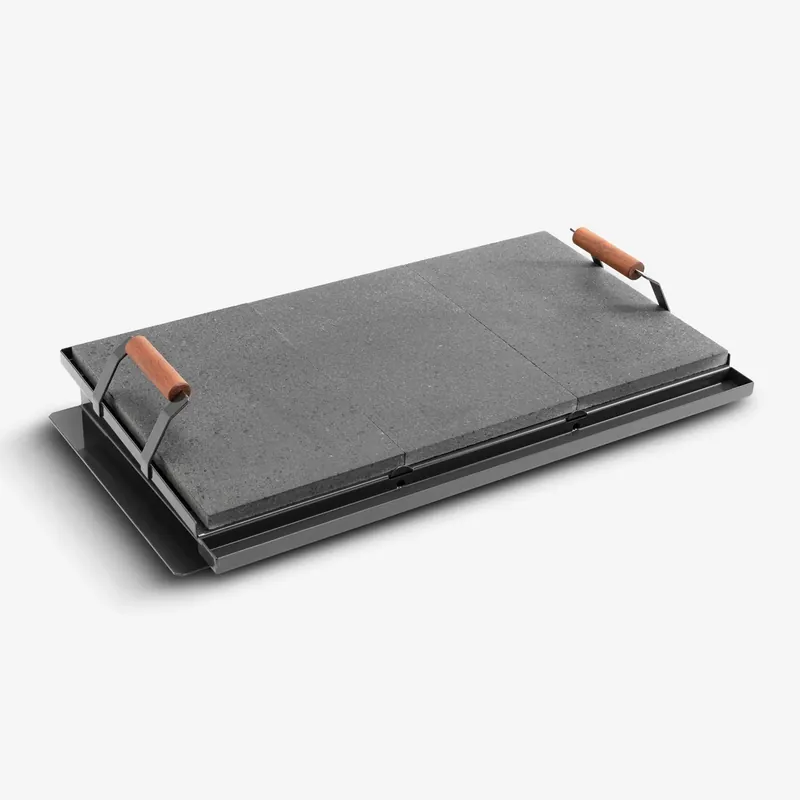 Professionale Palazzetti Bioplatt 76x44 piano cottura Per Barbecue Gargano In Pietra Lavica