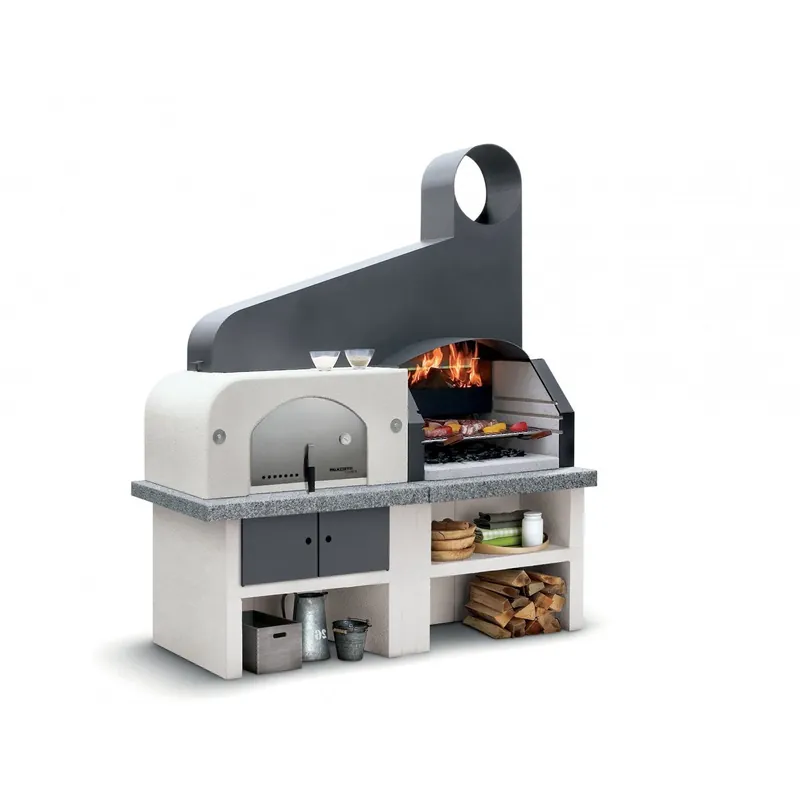 Palazzetti Maxime 2 barbecue con grill e forno a legna e cappa antracite Non Perdere