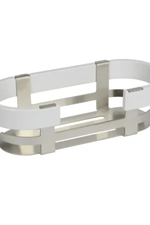 Miglior Prezzo Koh-i-noor Materia 6019v cestino rettangolare 27x8 per vasca doccia ad incollo in alluminio anodizzato bianco