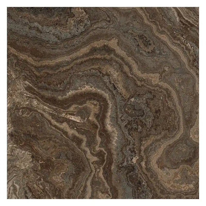 Pavimento rivestimento 60x60 effetto marmo rettificato 7 mm in gres fine porcellanato brown wave levigato Rhapsody 0117462 Naxos Soddisfatti O Rimborsati