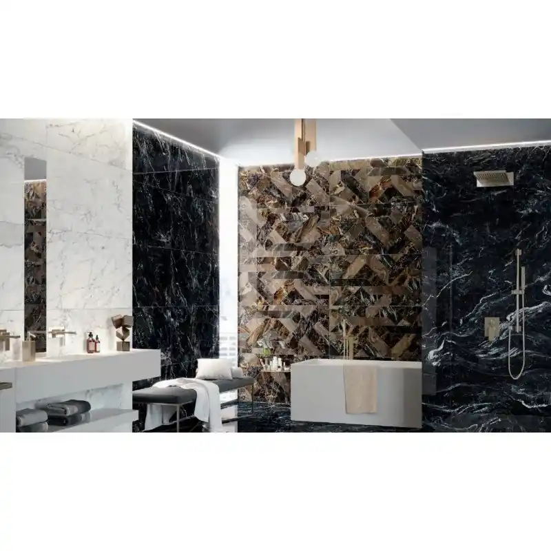 Subito Disponibile Pavimento rivestimento 60x60 effetto marmo rettificato 7 mm in gres fine porcellanato dark wave levigato Rhapsody 0117463 Naxos