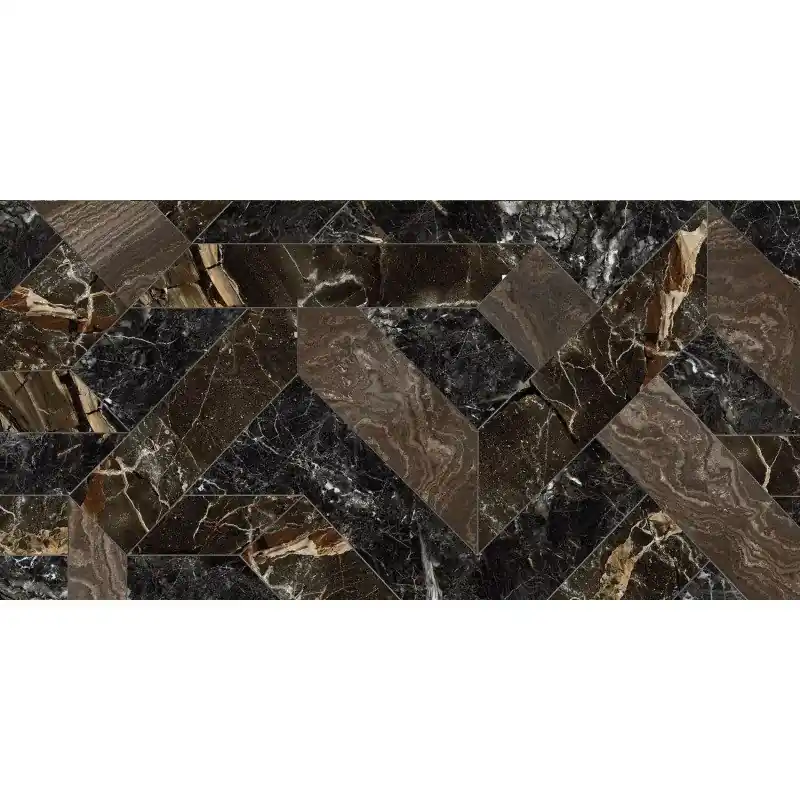 Prezzo Conveniente Rivestimento 60x120 decoro effetto marmo rettificato 7 mm in gres fine porcellanato outline dark levigato Rhapsody 0118714 Naxos