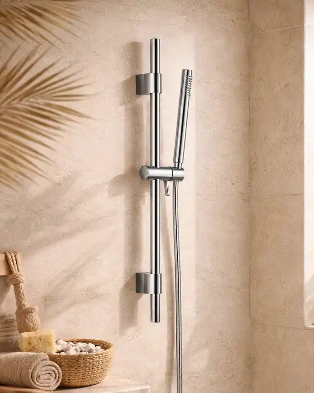 Asta doccia 69 cm tonda con saliscendi tonda in ottone cromo Miglior Prezzo