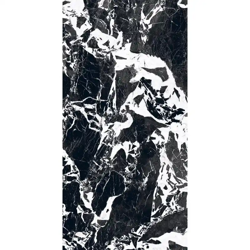Affare Pavimento rivestimento 60x120 effetto marmo 9 mm in gres porcellanato rettificato fragment high glossy B&W 766398 Florim