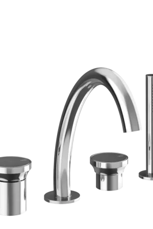 Subito Disponibile Gruppo vasca 4 fori con deviatore bocca e flessibile da 150 cm e doccetta anticalcare cromo Origini 66037 Gessi