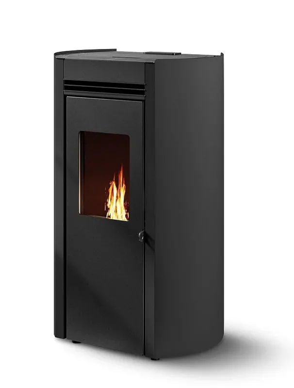 Consegna Rapida Flo 6 Palazzetti Stufa a pellet ad aria in acciaio verniciato nero Ecofire 805809800