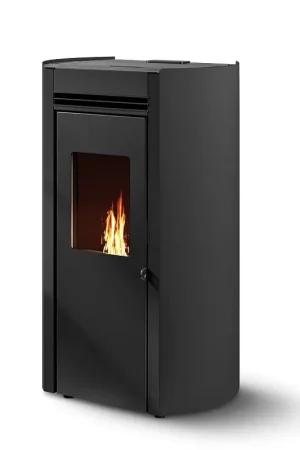 A Buon Prezzo Stufa a pellet ad aria in acciaio verniciato nero Ecofire Flo 9 Palazzetti 805809820
