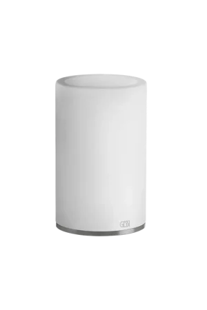 Bicchiere portaspazzolini da appoggio bianco steel brushed 54731 Gessi Popolare