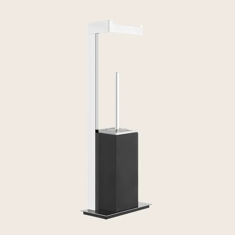 Ultime Pezzi Gessi Rettangolo Piantana portascopino portarotolo nero Cromo 20934