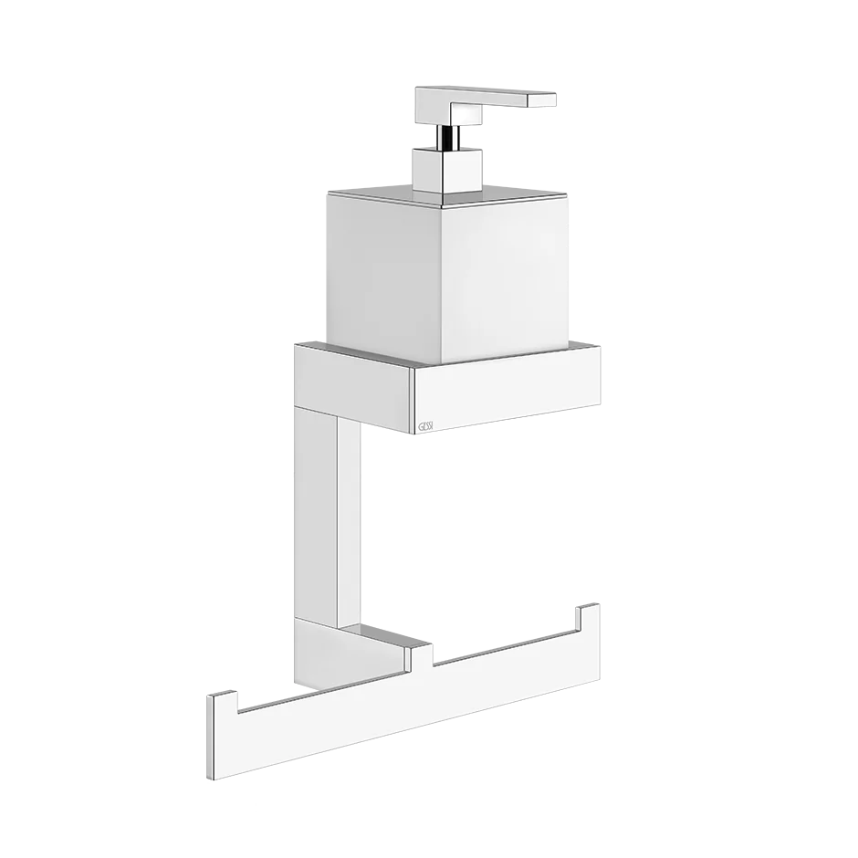 Porta sapone liquido con porta salviette Bianco Cromo Rettangolo 20879 Gessi Promozione