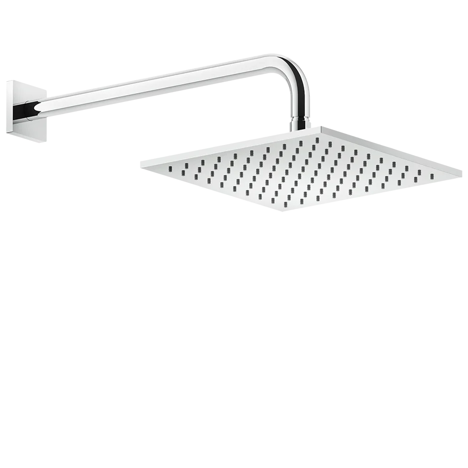 Ultime Pezzi Gessi 59158 Rilievo Soffione 25x25 quadro braccio A Parete Cromo
