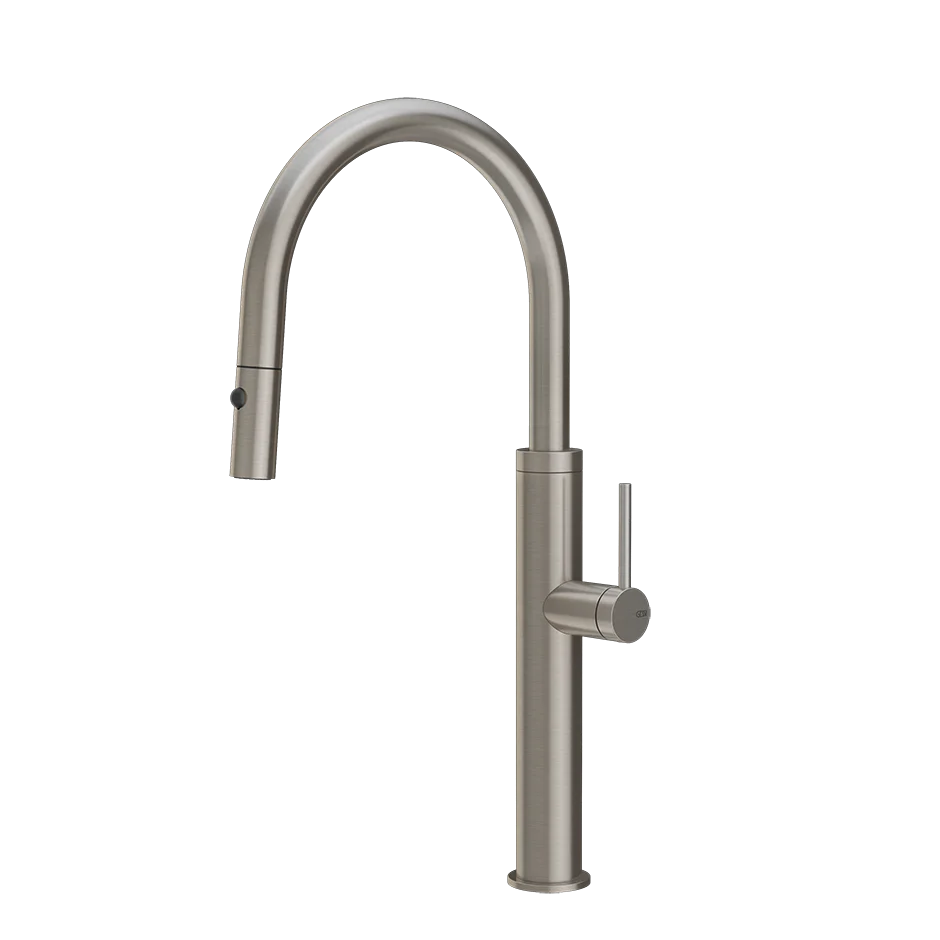 Prezzo Ridotto Miscelatore Lavello Monocomando Con Canna Giravole E Doccetta Estraibile Doppio Getto Steel Brushed Tapware 60022 Gessi