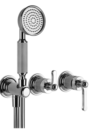 Consegna Rapida Parte esterna miscelatore doccia a parete 2 vie con deviatore supporto e presa acqua cromo 65036 gessi