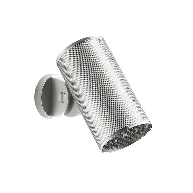 Gessi 57275 Soffione parete orientabile pioggia steel brushed diamantato Soddisfatti O Rimborsati