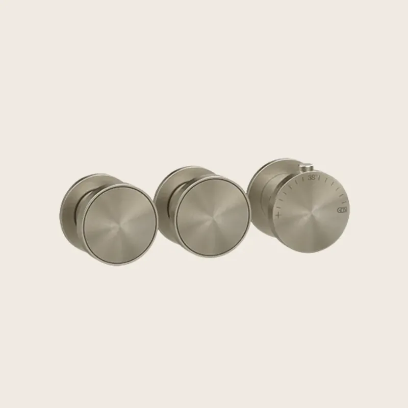 Miglior Prezzo Parte esterna miscelatore termostatico a parete 2 uscite indipendenti brushed brass pvd origini 66334 gessi