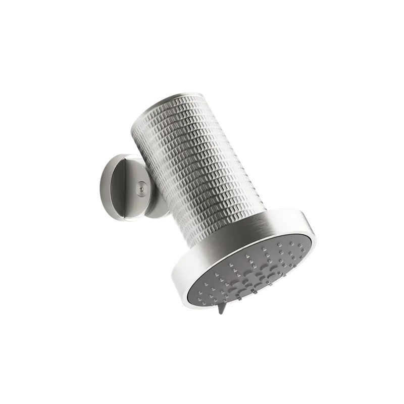 Di Tendenza Soffione anticalcare a parete orientabile funzioni pioggia massaggio spray steel brushed meccanica 57253 Gessi
