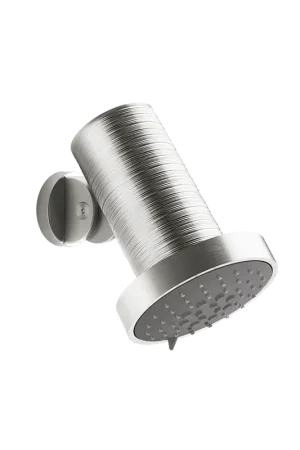 Ultime Pezzi Soffione anticalcare a parete orientabile funzioni pioggia massaggio spray trame steel brushed 57257 Gessi