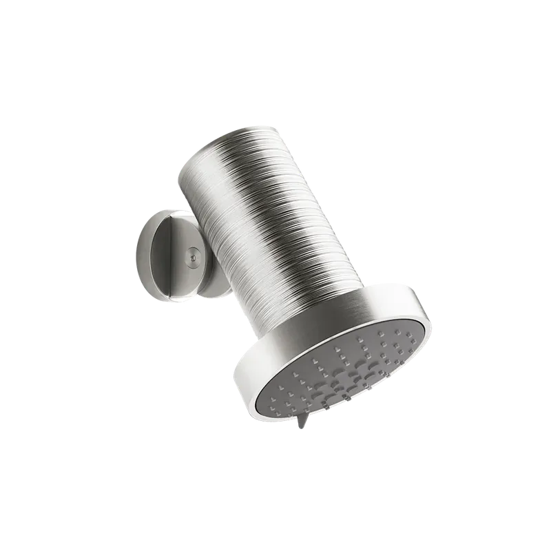 Ultime Pezzi Soffione anticalcare a parete orientabile funzioni pioggia massaggio spray trame steel brushed 57257 Gessi