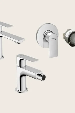 Hansgrohe Rebris E Set miscelatori lavabo e bidet con scarico e doccia 1 via con parte incasso cromo Subito Disponibile