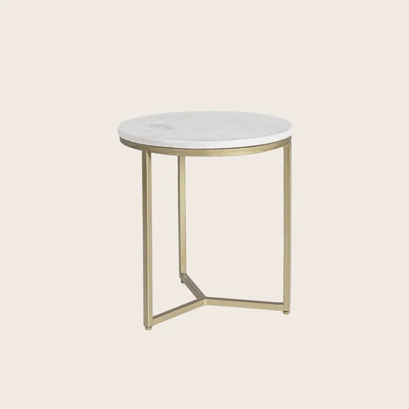 Promo Stagionale Andrea Bizzotto Phoenix tavolino in marmo e acciaio oro 0746878