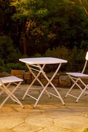 Andrea Bizzotto Bistrot Yvonne set tavolo e sedie bianco 0803566 Ultime Pezzi