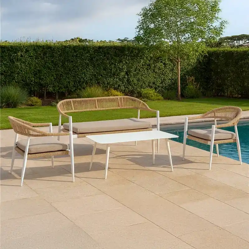 Andrea Bizzotto Jadia salotto ad intreccio bianco beige 0665027 Miglior Prezzo