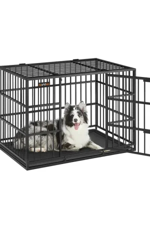 Occasione Gabbia per Cani 107 x 70 x 75 cm per Cani Media e Grande Nero