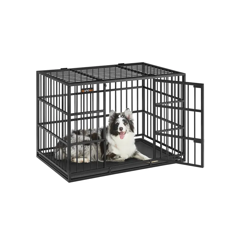 Occasione Gabbia per Cani 107 x 70 x 75 cm per Cani Media e Grande Nero