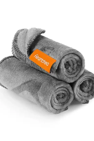 Coperta di 3 Pezzi XS per Gatti Piccoli Copridivano in Flanella Grigio Ardesia Più Venduto