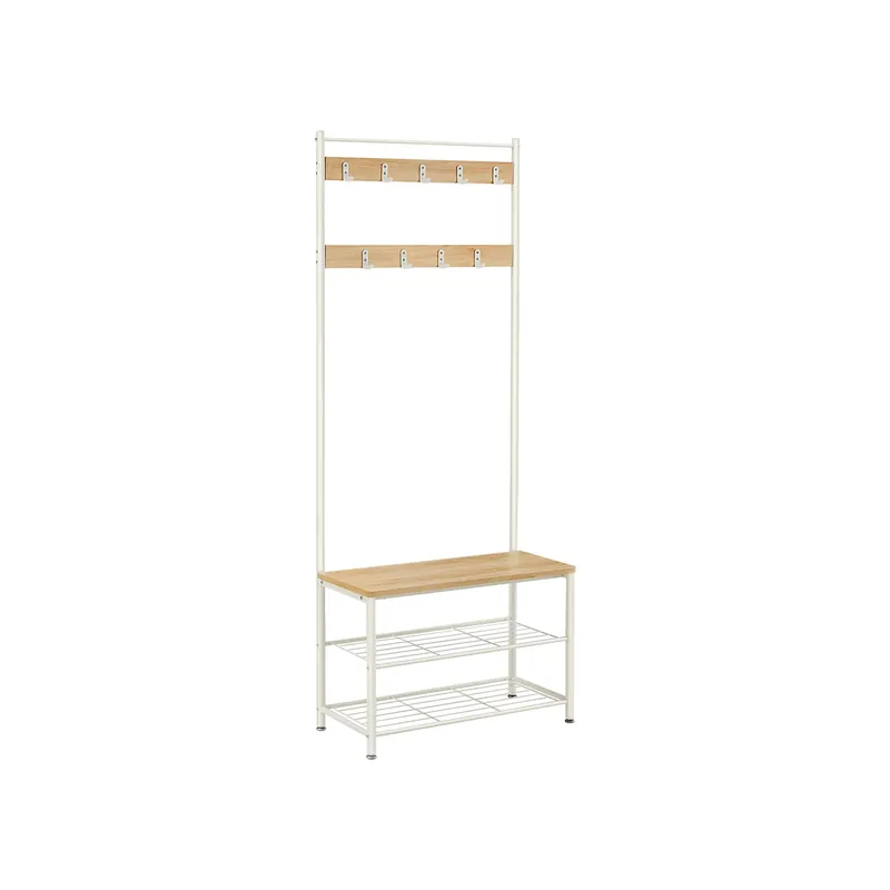 Appendiabiti con ripiano per scarpiere, mobile d‘ingresso con panchina Must-Have